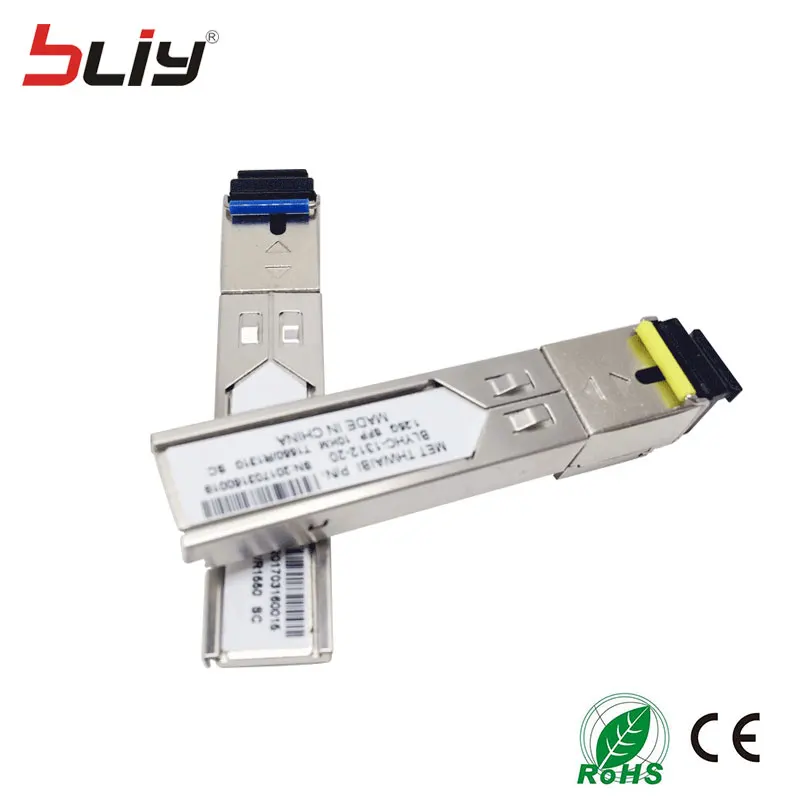 10 пар bliy sfp модуль SC 20 км одиночный режим волоконный коммутатор gigabit ethernet