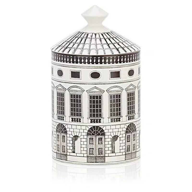 Декоративный подсвечник в стиле ретро виде замка нейшванштейна креативный белый