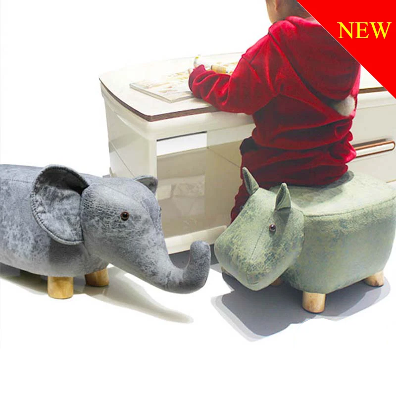 Отличное качество деревянные табуреты животных детские стулья обувь ног