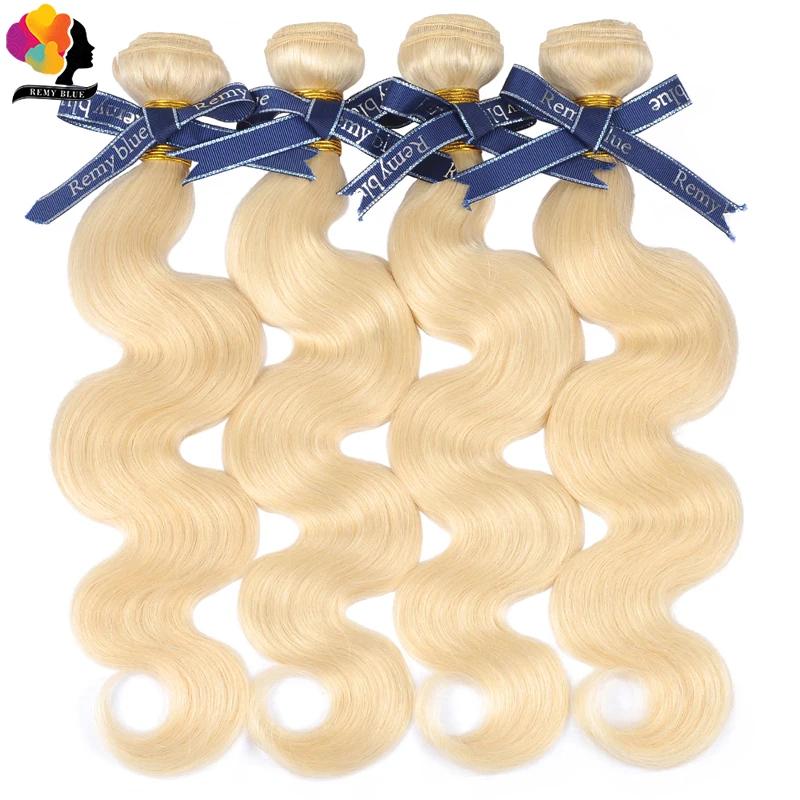 Remyblue 613 светлые бразильские волосы Weave Связки средства ухода за кожей волна
