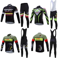 man 2021 autumnspring cycling jersey suit teleyi pro team racing bike clothes kit mountain bicycle clothing mens bib pants set