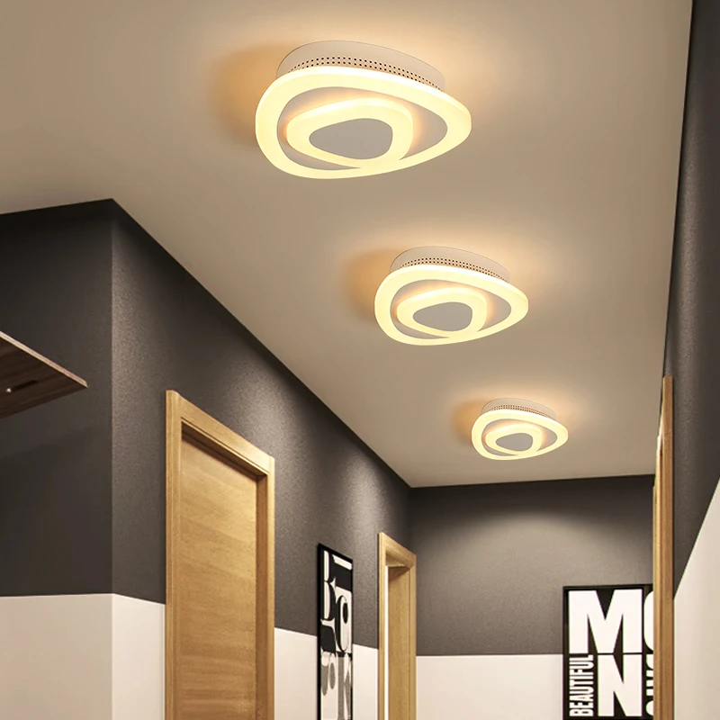 Креативные светодиодные потолочные светильники акриловые треугольные для