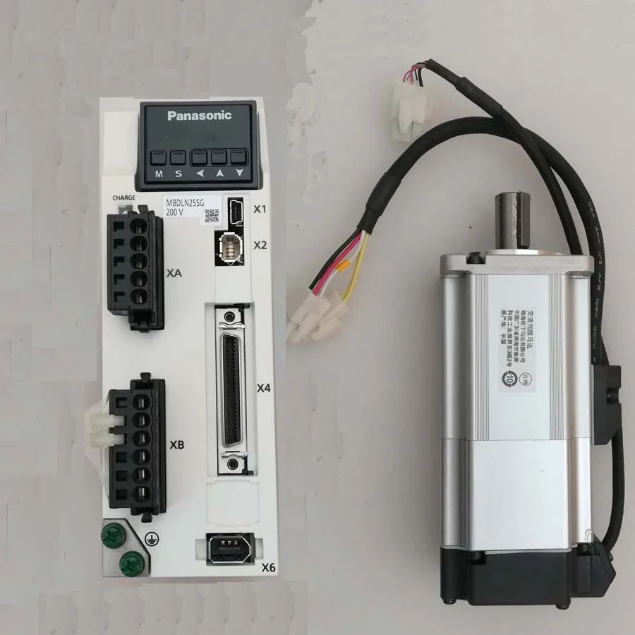 Panasonic 400 Вт servo двигатель и драйвер MSMF042L1V2M MBDLN25SG с тормозами 15 м кабели|Запчасти для
