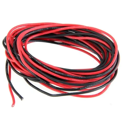 1 м красный + черный силиконовый провод 12AWG 14AWG термостойкий мягкий кабель |