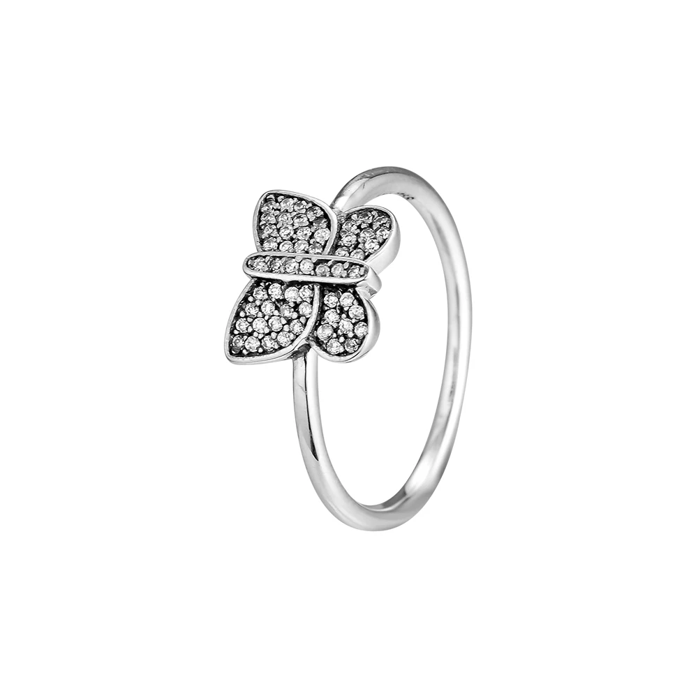 

Authentic 925 Sterling Silver Butterfly Ring Finger Rings for Women Fits European Jewelry Wedding Engagement Gift anillos