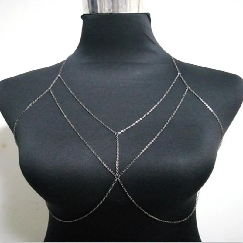 Europe and new product simple handmade Beach fashion glamour sexy women gold bikini body bra charm chain of choice for wome | Украшения и