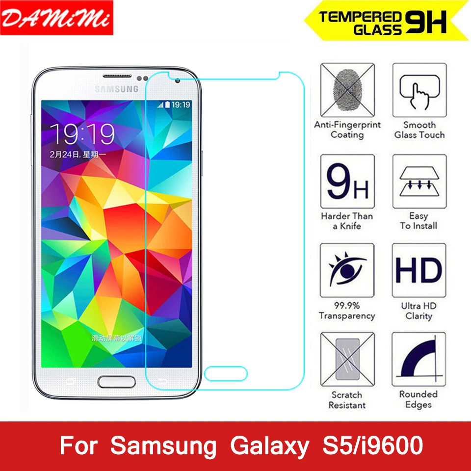 2.5D 9 H закаленное Стекло для Samsung S4 i9500 взрывозащищенный Экран протектор Galaxy S5