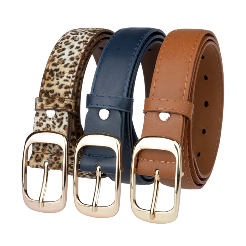 ROSASSY Men Women PU Leather Belt Metal Pink Buckle Design Causal Belts Male Clothing Accessories Off White | Аксессуары для