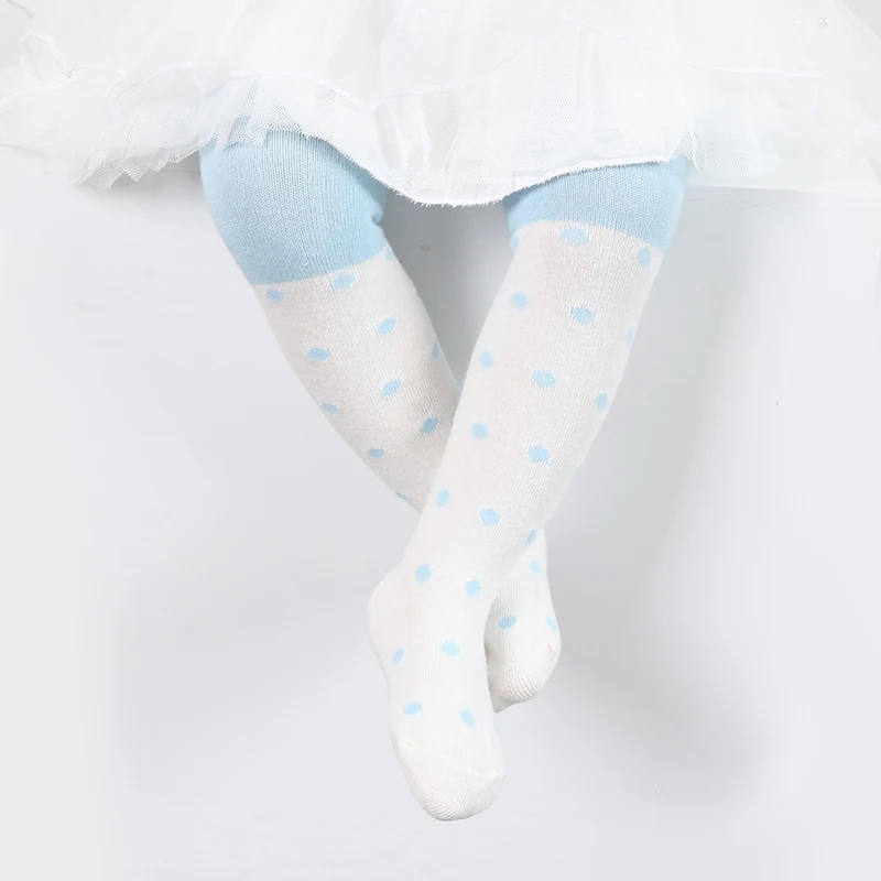 Детские хлопковые колготки в мелкий горошек Колготки стиле пэчворк для