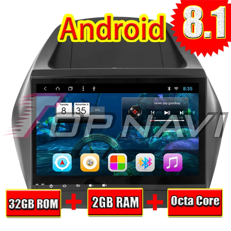 Автомобильный ПК GPS навигатор Android 8 1 для Hyundai ix35 2010 10 ''Topnavi большой экран авто