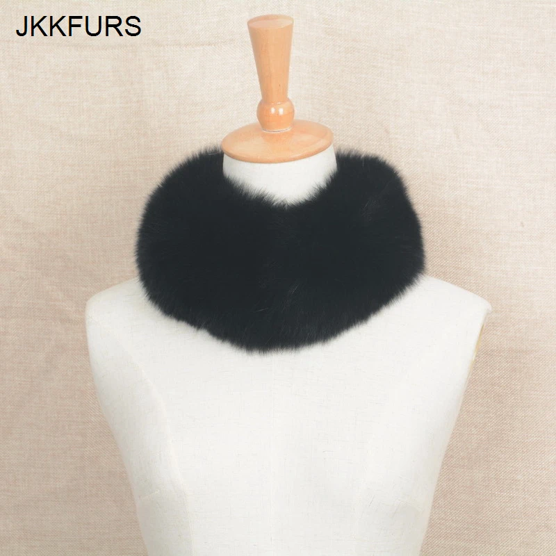 JKKFURS Магнитный воротник из 2019 натурального Лисьего меха женский модный стиль