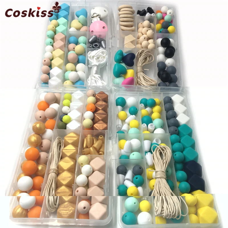 4 коробки детские игрушки для прорезывателя набор силиконовых зажимов