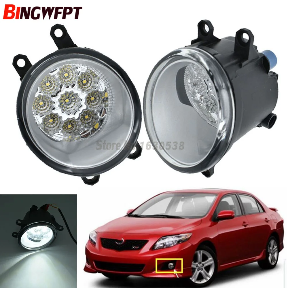 2 шт. супер яркие светодиодные противотуманные фары белый желтый 81210-06052 для TOYOTA
