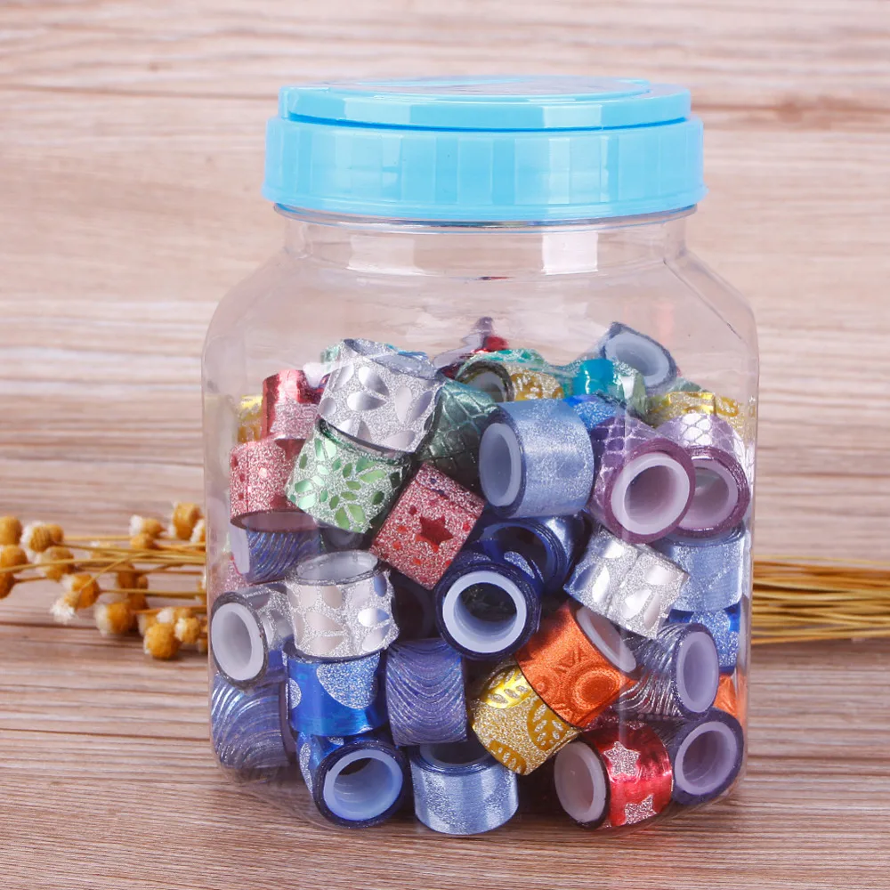 100 шт. новая блестящая липкая бумага мини цветная лента DIY декоративная клейкая