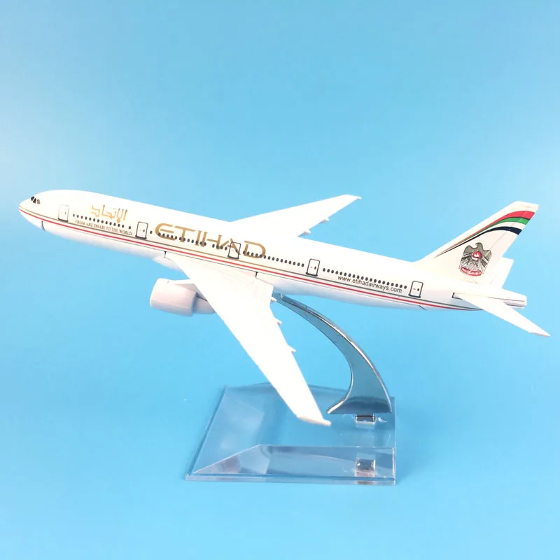 Бесплатная доставка 16 см модель самолета из металлического сплава ETIHAD B777 подарок