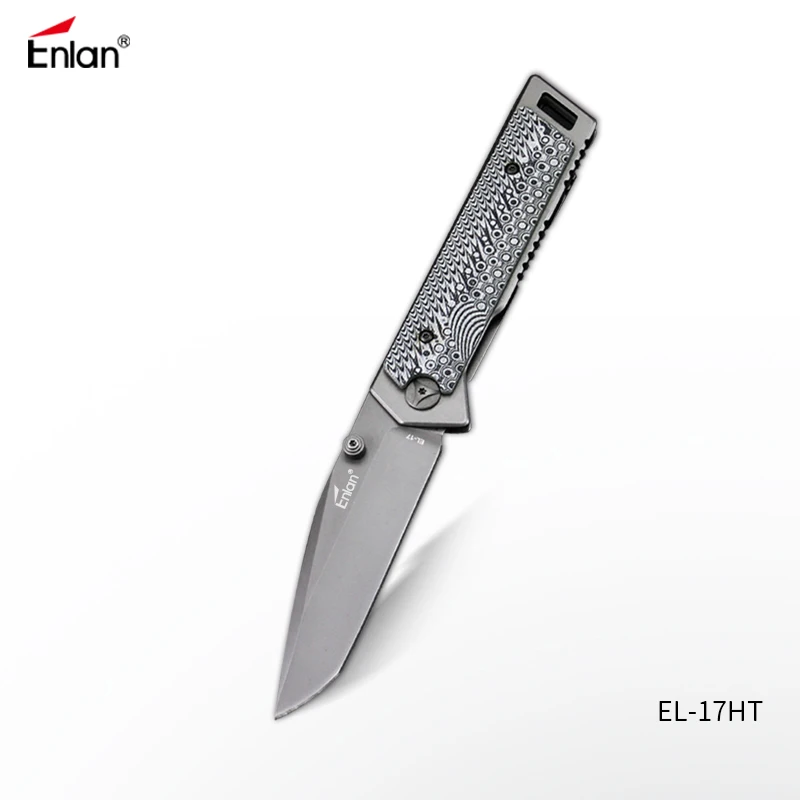 ENLAN EL-17HT нож для улицы, 8Cr13mov сталь, ручка Микарта, Флиппер, шариковый подшипник, складные ножи, инструмент для выживания, нож для повседневного использования
