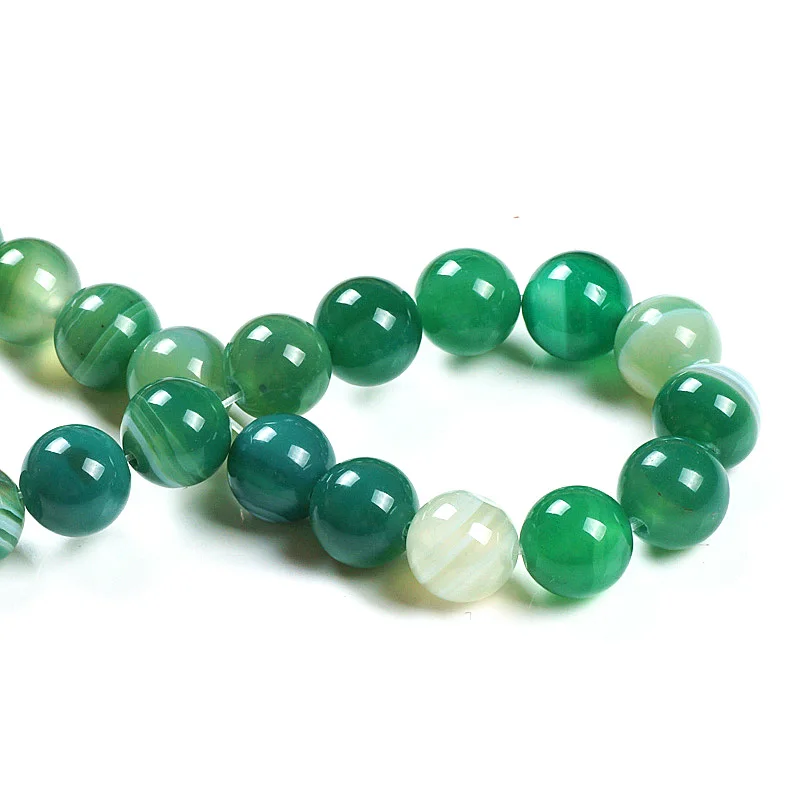 TopGoods оптовая продажа натуральный зеленый полосатый агат Свободный бандаж Оникс