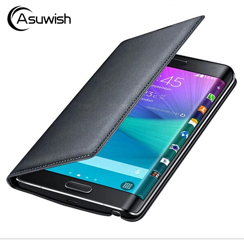 Кожаный чехол с откидной крышкой для телефона Samsung Galaxy Note Edge SM N915 N9150 N915F N915T N915G