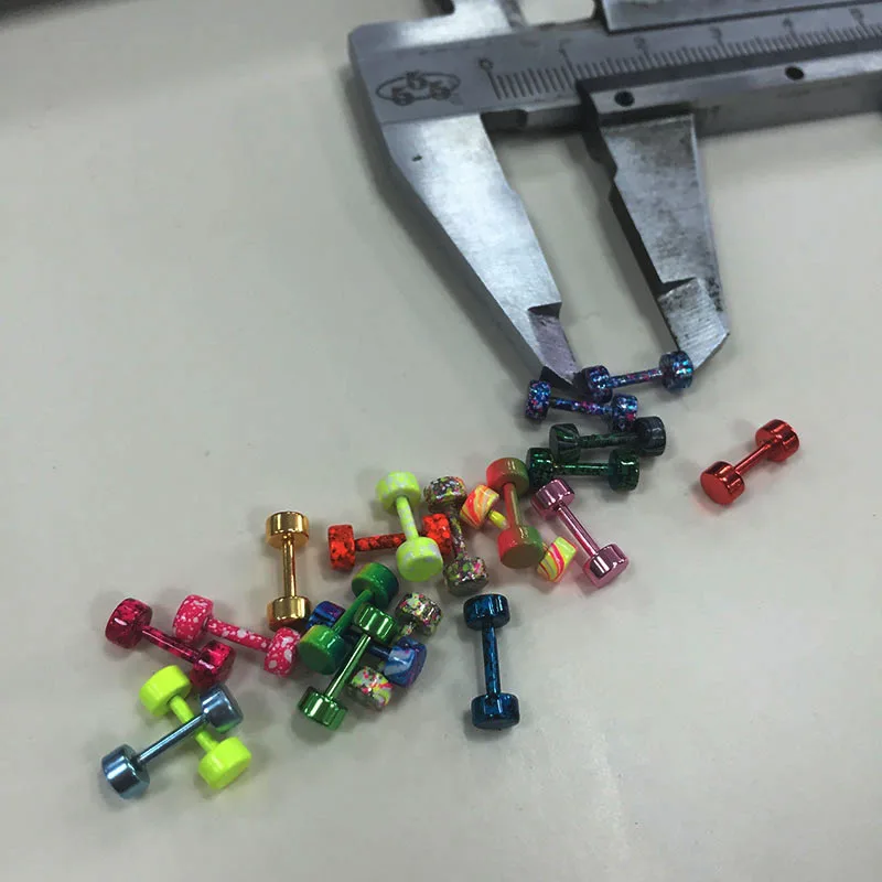 10 шт. шарообразные серьги из нержавеющей стали пирсинг для ушей в форме гантели