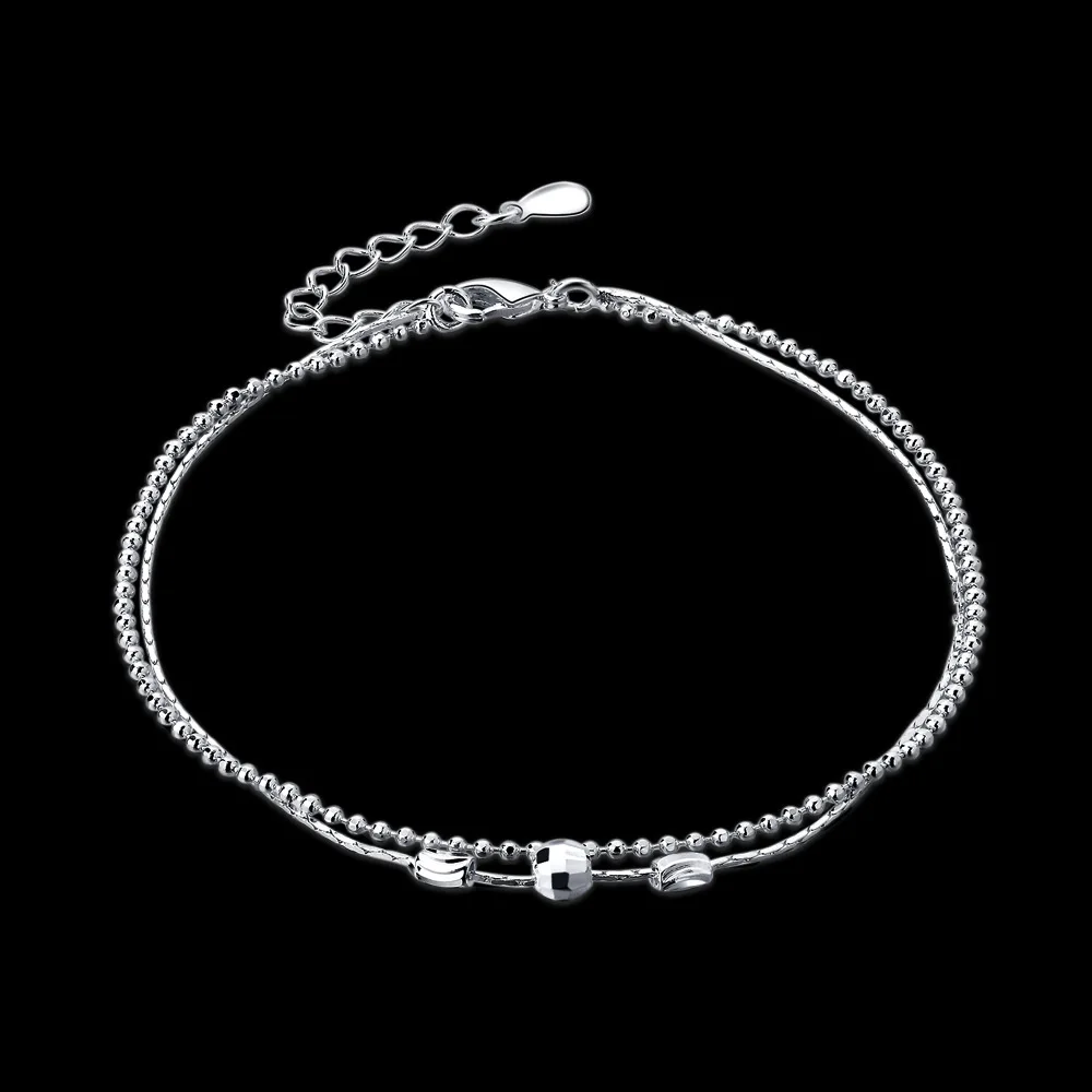 Классические маленькие бисерные браслеты для женщин посеребренные удлиненные