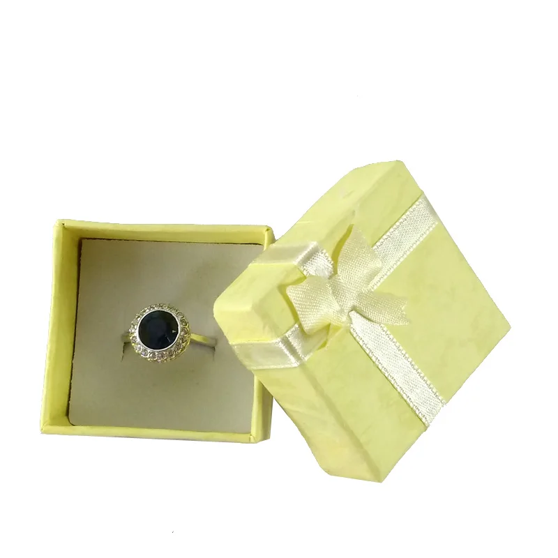 YELLOW5X5CM Мода 19 цветов бумажная лента ожерелье серьги кольцо посылка Коробка Цветочный 4*3 см 5*5 см 5*8 см органайзер для хранения ювелирных изделий Подарочная коробка - Цвет: YELLOW5X5CM