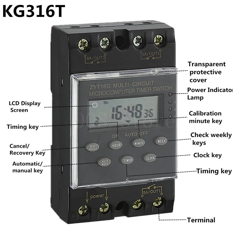 Бесплатная доставка микрокомпьютер ZYT16G 3A 220VAC 25A цифровой колокольчик
