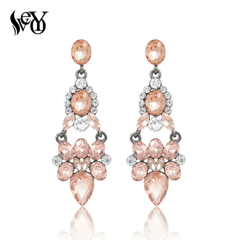 

VEYO Full of Crystal Drop Earrings For Women Vintage brincos Pendientes Zinc Alloy Lead free nickel free