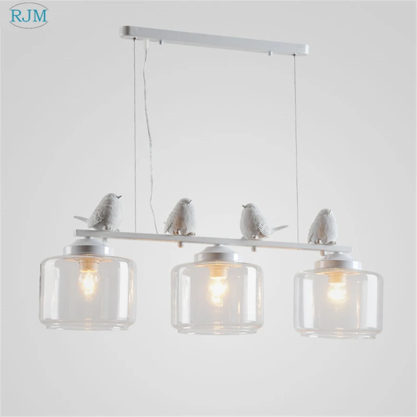 Промышленные винтажные дизайнерские подвесные светильники с птицами