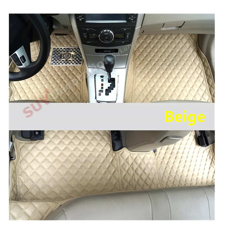 10-13 для Mercedes-Benz S Class W221 2010-2013 Аксессуары для стайлинга автомобилей интерьерные кожаные ковры покрытие для ног автомобиля коврик для пола - Название цвета: Beige
