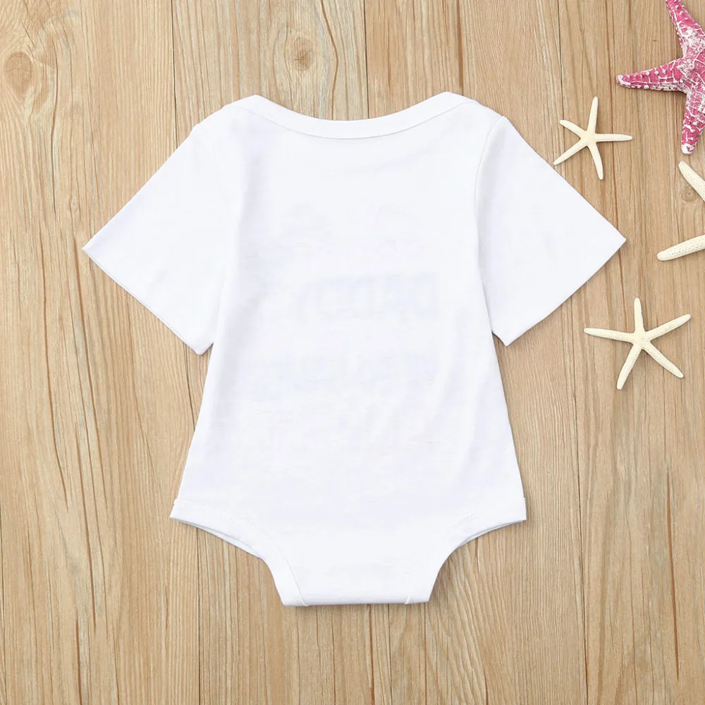 Лето 2019 боди с надписью Happy Infant для новорожденных маленьких девочек костюм детей