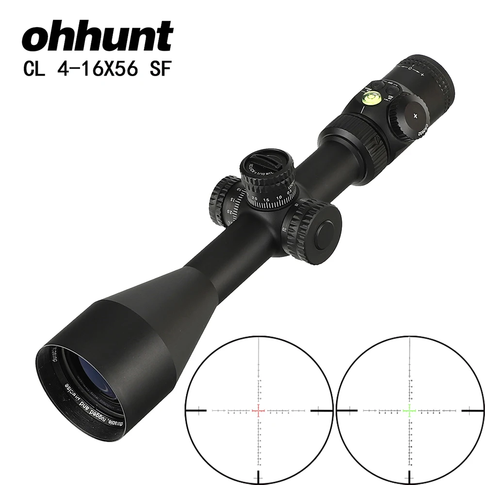 Ohhunt CL 4-16X56 SF охотничьи оптические прицелы красный зеленый с подсветкой Стекло травленая Сетка прицел боковой Parallax тактический прицел
