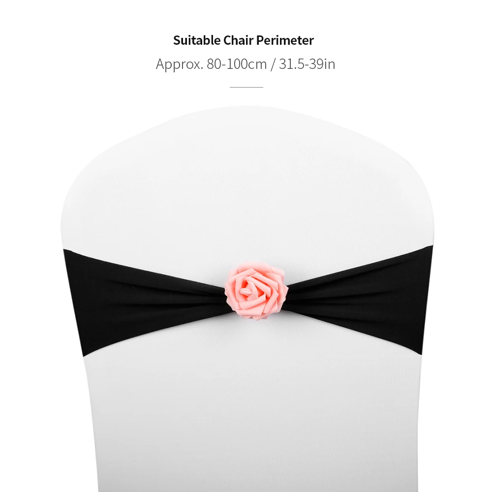 10 шт. свадебная спандекс повязка на стул пояс для стула банты эластичный с