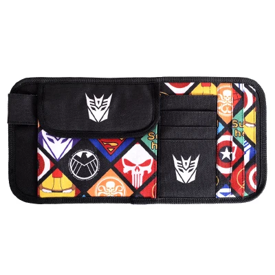 Decepticons Мультяшный автомобильный солнцезащитный козырек CD держатель сумка для хранения DVD карты чехол для хранения лицензии Органайзер солнцезащитный козырек украшения Сумки Карманы - Название цвета: Decepticons