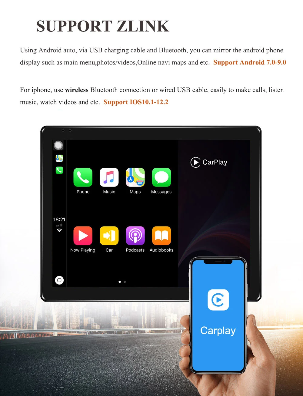 ARKRIGHT 9,7 ''2Din 4+ 64 ГБ Android 8,1 автомобильный Радио Аудио стерео Встроенный 4G gps/Автомобильный мультимедийный плеер двунаправленное крепление