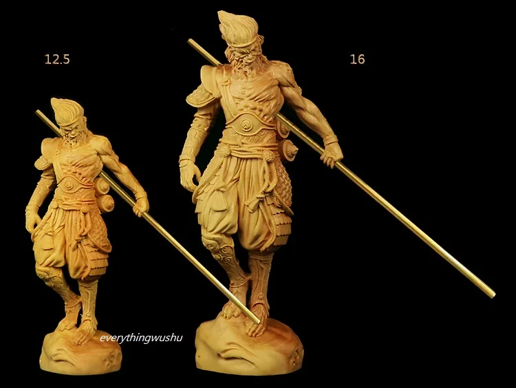 Ручной работы деревянный резной Король обезьян статус Sunwukong фигура