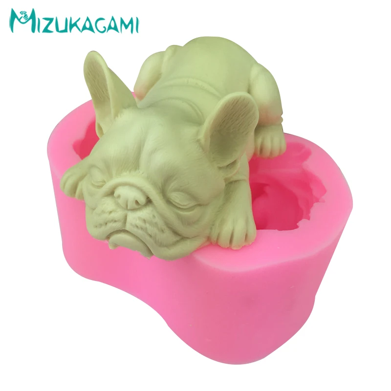 3D милый Французский бульдог плесень помадка силиконовая форма мороженое мусс