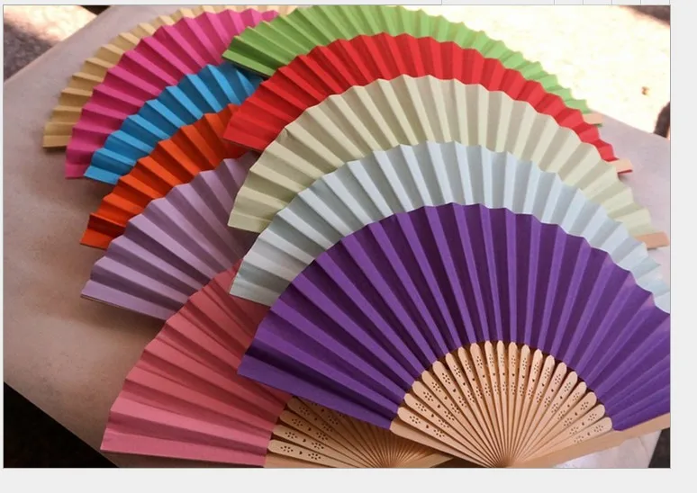 20 шт. цветной бумажный вентилятор складной детская Студенческая краска DIY draw
