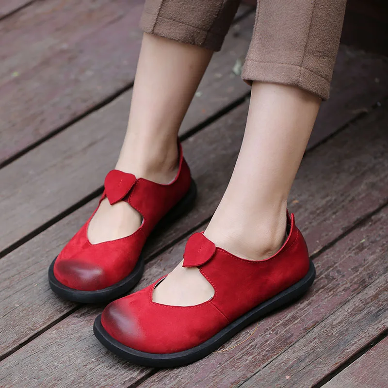 Женские замшевые туфли ручной работы красные черные или кофейные винтажные