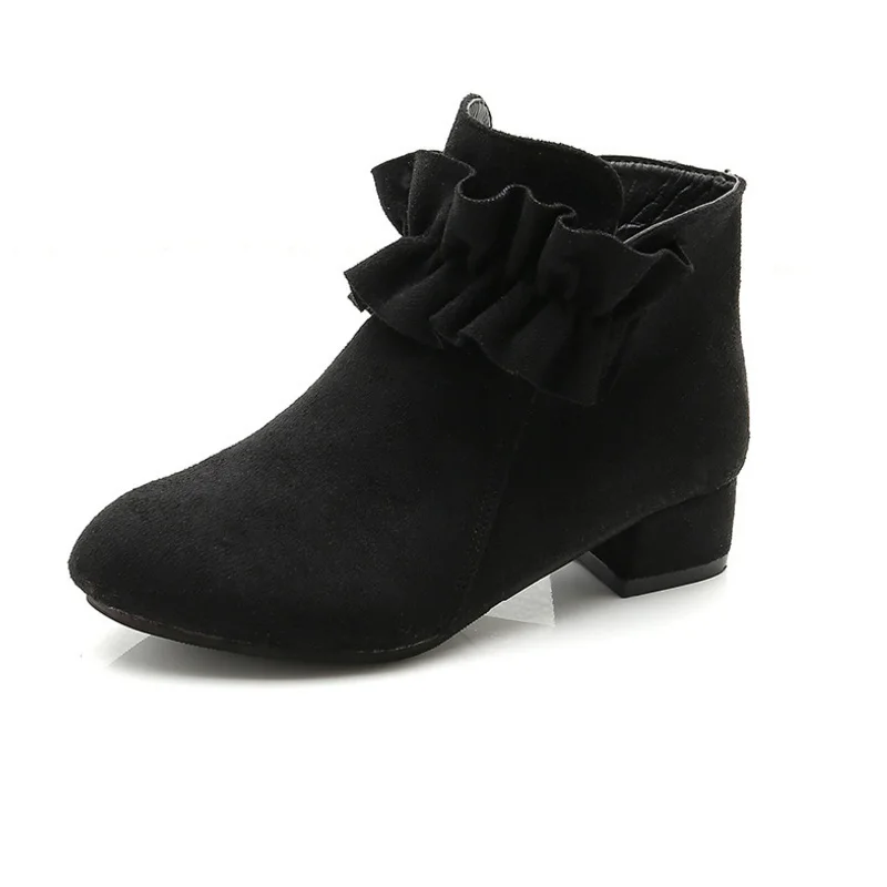 Ботинки Martin для девочек сезон весна осень детские ботинки из флока модные теплые