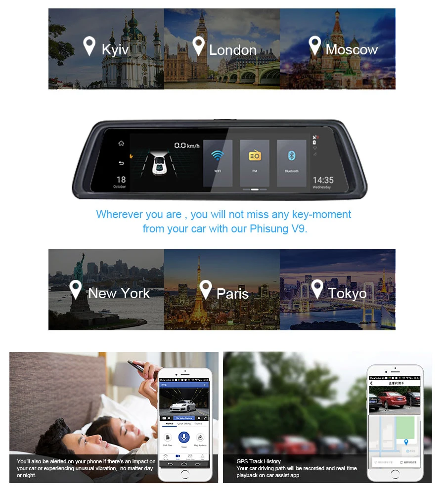 Bluavido 1" 4G Автомобильное зеркало заднего вида DVR Android gps навигация ADAS Full HD 1080P видео камера рекордер двойной объектив с кронштейном