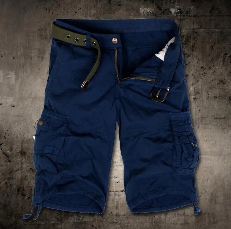 

Summer 2017 Outdoor Sport Men's Cargo Climb Army Overalls Straight Cotton Baggy Military Multi Pocket Man Hiking Short Trouser