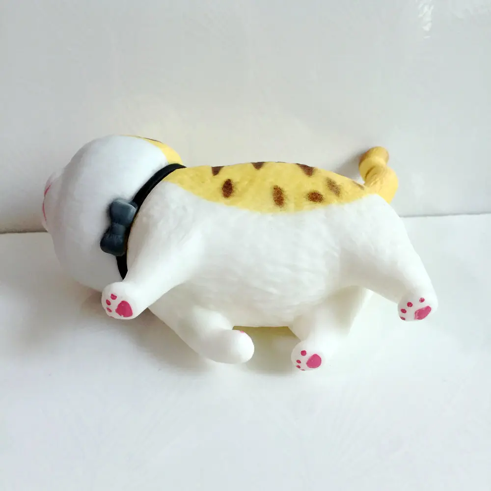 Милые животные желтый белый толстый кот мультфильм рисунок для ребенка девочка