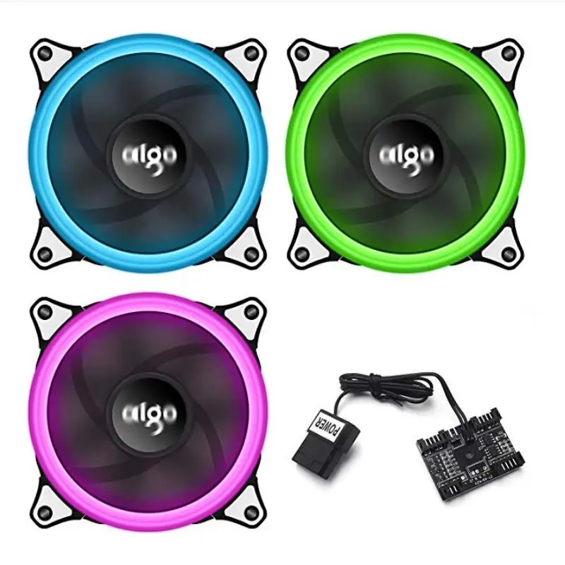 Aigo R5 RGB светодиодный 120 мм регулируемый цветной чехол вентилятор радиатора тихий