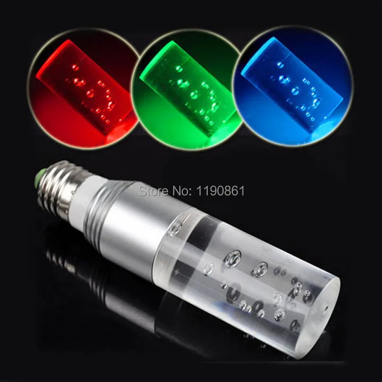 AC100 240V E27 RGB Светодиодная лампа 3 Вт с пультом дистанционного управления