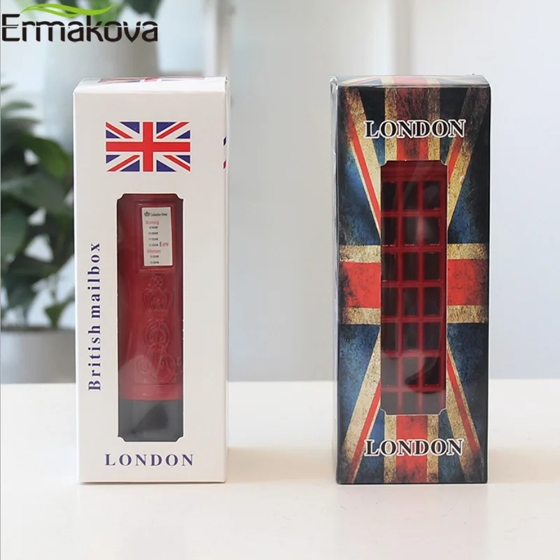 ERMAKOVA металлическая лондонская телефонная будка почтовый ящик Копилка ретро Англия телефонная Статуэтка копилка монета банка детский подарок домашний декор