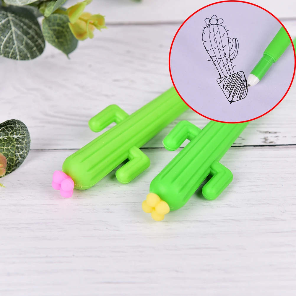 Зеленый Кактус с цветочными гелевыми чернилами Канцтовары школы и офиса