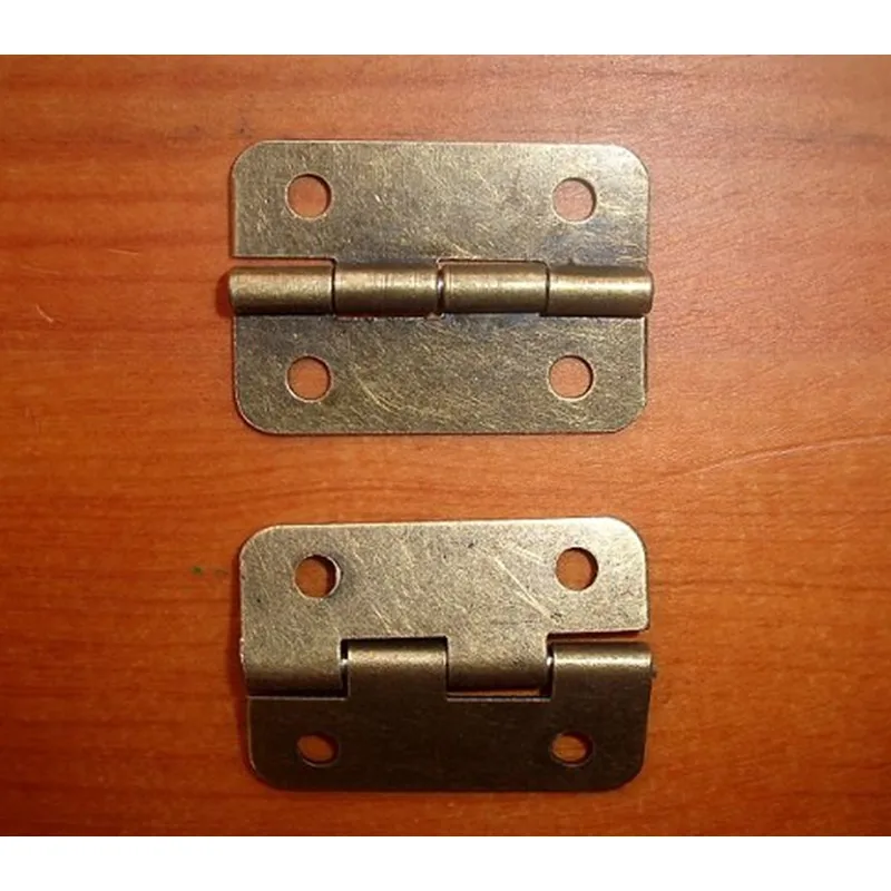 Metal Cabinet Door Luggage Hinge 4 Holes Decor Furniture Decoration Antique Vintage Old Style Bronze Tone 30*21mm 50Pcs | Обустройство