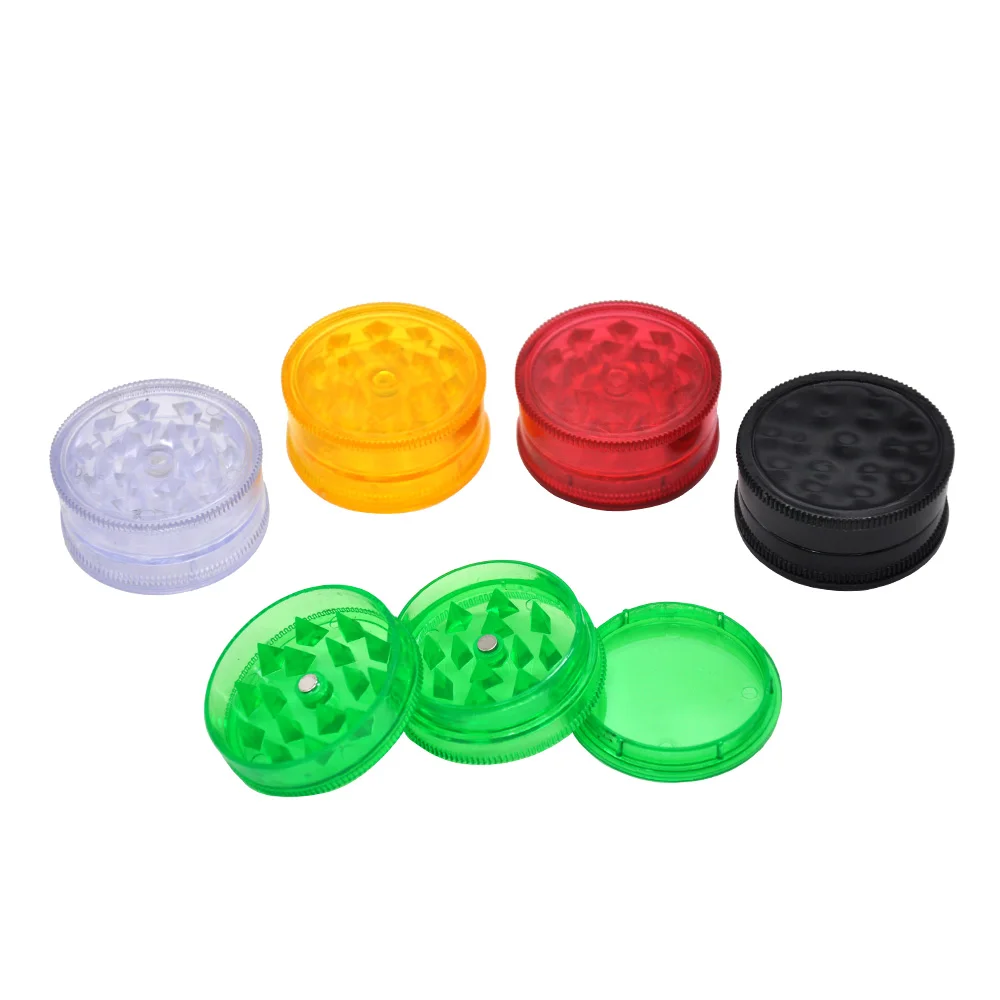 

[Hornet] Dia.42MM 3 Layer Plastic Tobacco Grinder Herb Grinder Colorful Simple Lively Tobacco Spice Crusher Hand Miller Crank