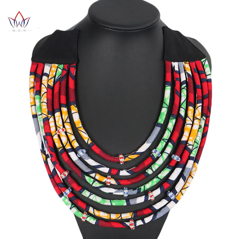 2020 многожильное Африканское ожерелье тканевое массивное африканские ювелирные
