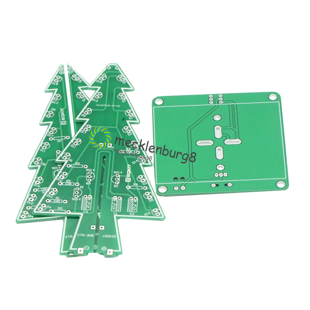 1 комплект .. 3D Рождественская LED елка DIY kit красный/зеленый/LED Желтый светодиодная